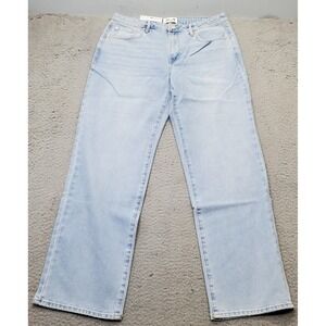 Seven7 Jeans Womens 8 Blue Denim Premium Light Wash Loose Straight Leg MY10341DE